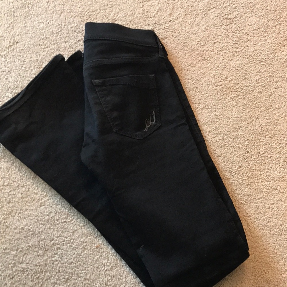 Black straight leg Express jeans
